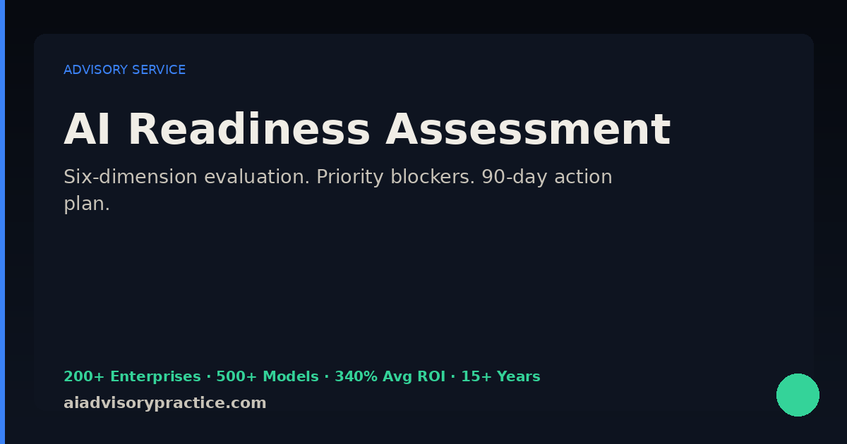 AI Readiness Assessment | Enterprise | AI Advisory Practice